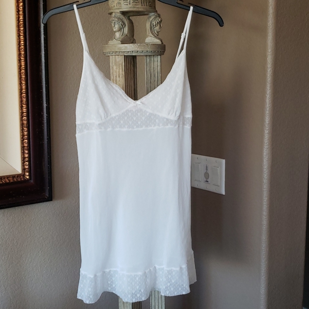 Victoria's Secret Angel White hearts chemise